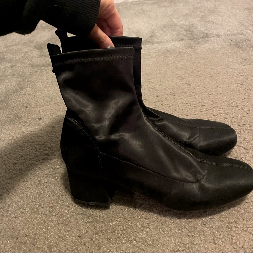 Forever 21 Satin Sock Booties size 8